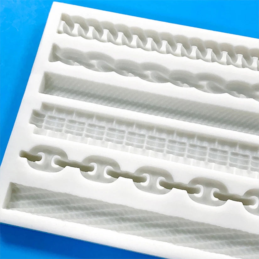 Chain Cable Rope Lace Silicone Mold – Sugarcraft &amp; Cake Decorating Tool