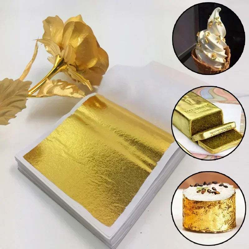 Imitation foil for decoration - non-edible - 100 pcs.