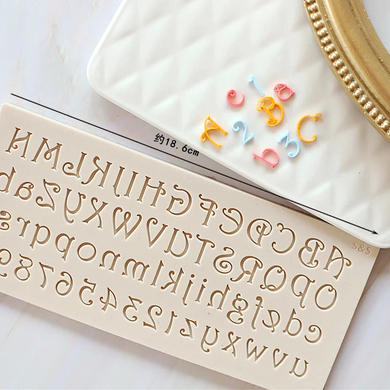Mirosie Alphabet &amp; Numbers Silicone Mold | Uppercase &amp; Lowercase Set
