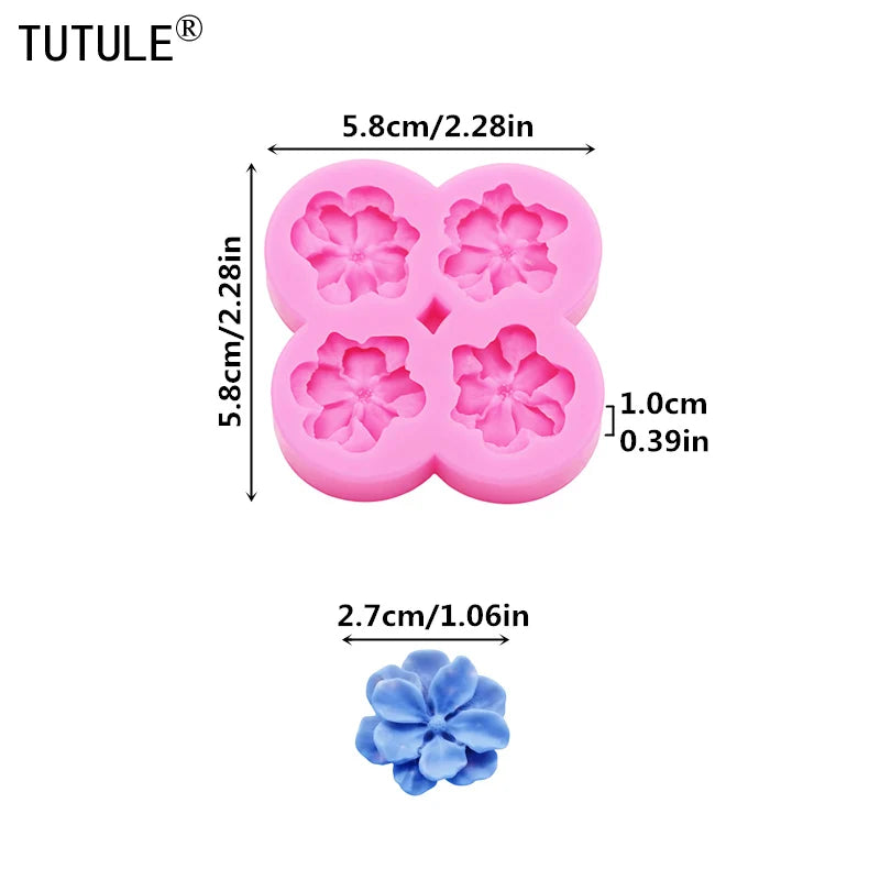 Silicone mold sunflowers and chrysanthemums
