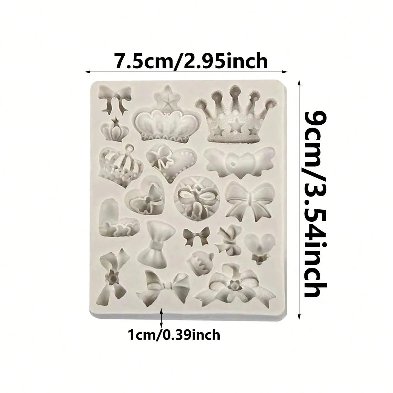 Royal Crown & Bowknot Silicone Mold – Elegant Lace & Pastry Tool