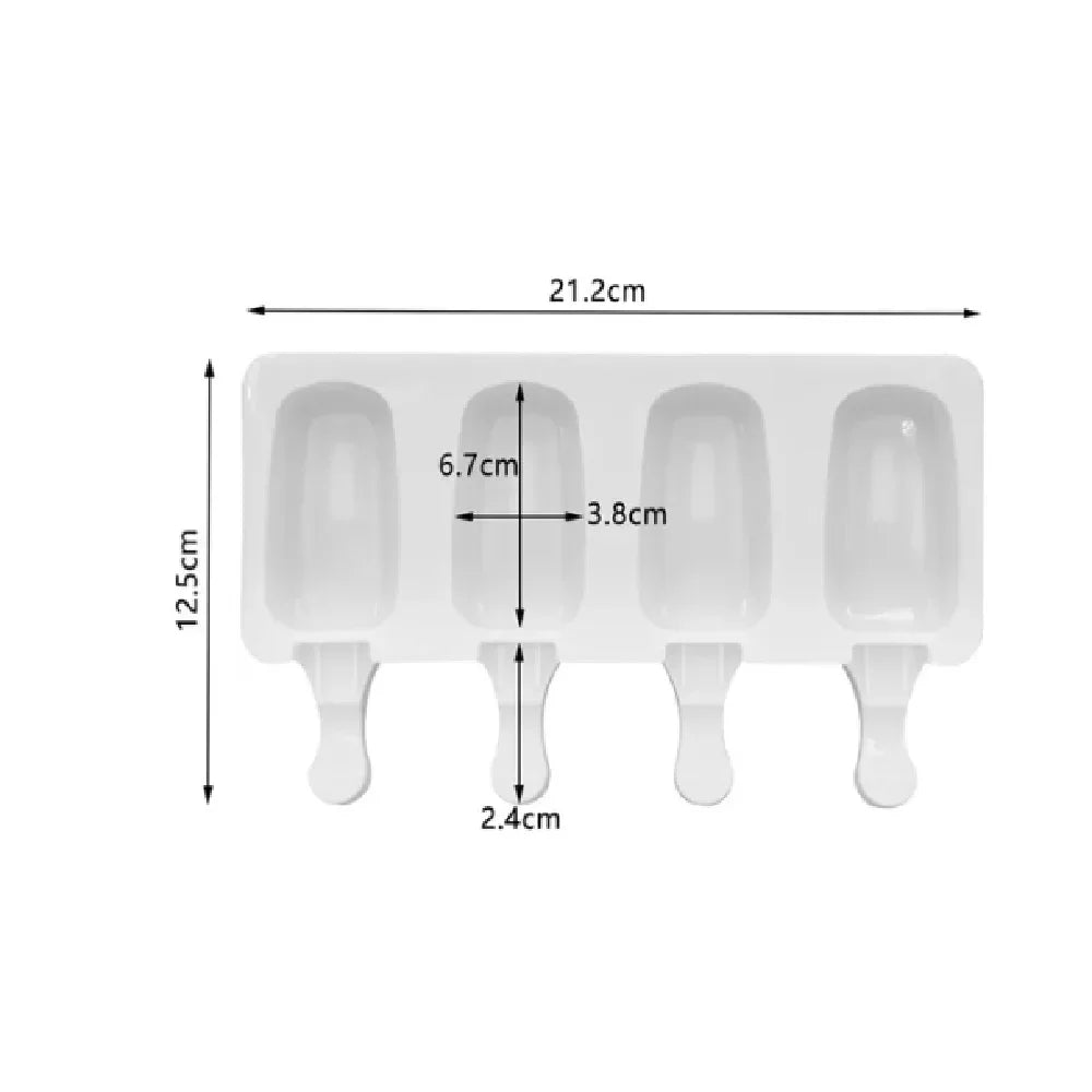 Popsicles Molds with 50pcs Wooden Popsicles Sticks Easy-Release Silicone Ice Pop Molds Making Ice Cream BPA Free Moulds