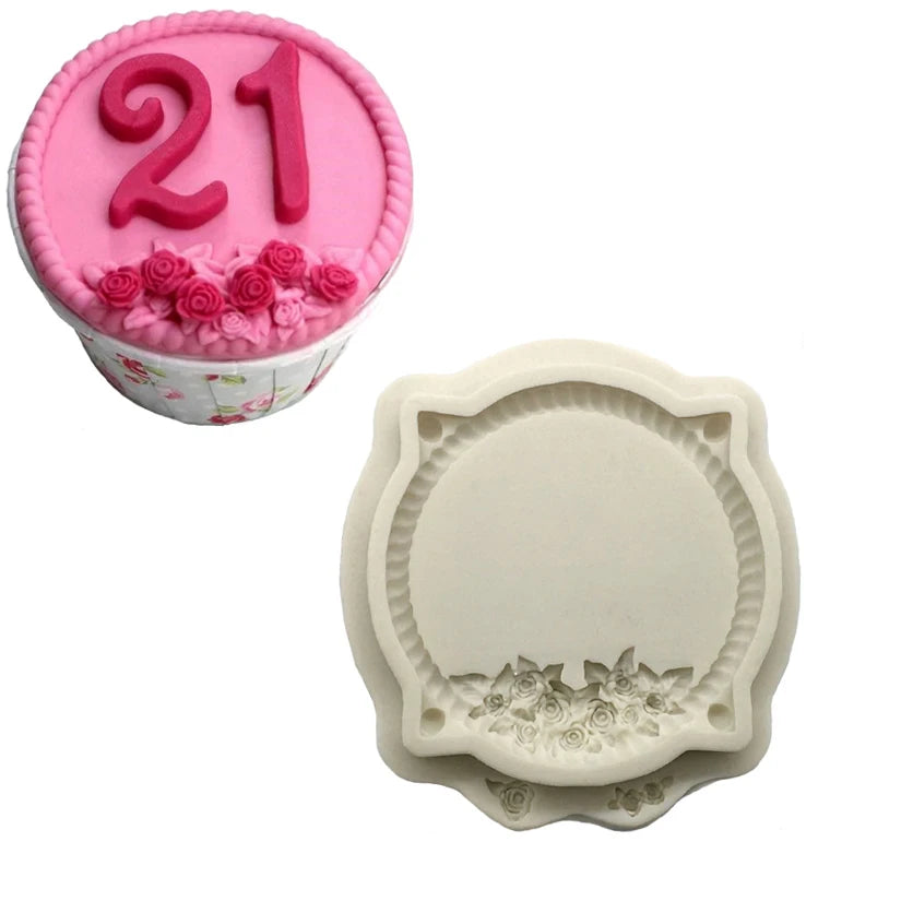 Baroque Photo Frame &amp; Mirror Silicone Mold – Elegant Sugarcraft Tool