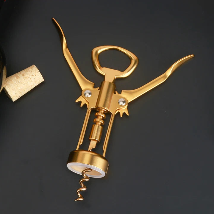 Luxury Dark Gold Wing Corkscrew Gift Set | 4-in-1