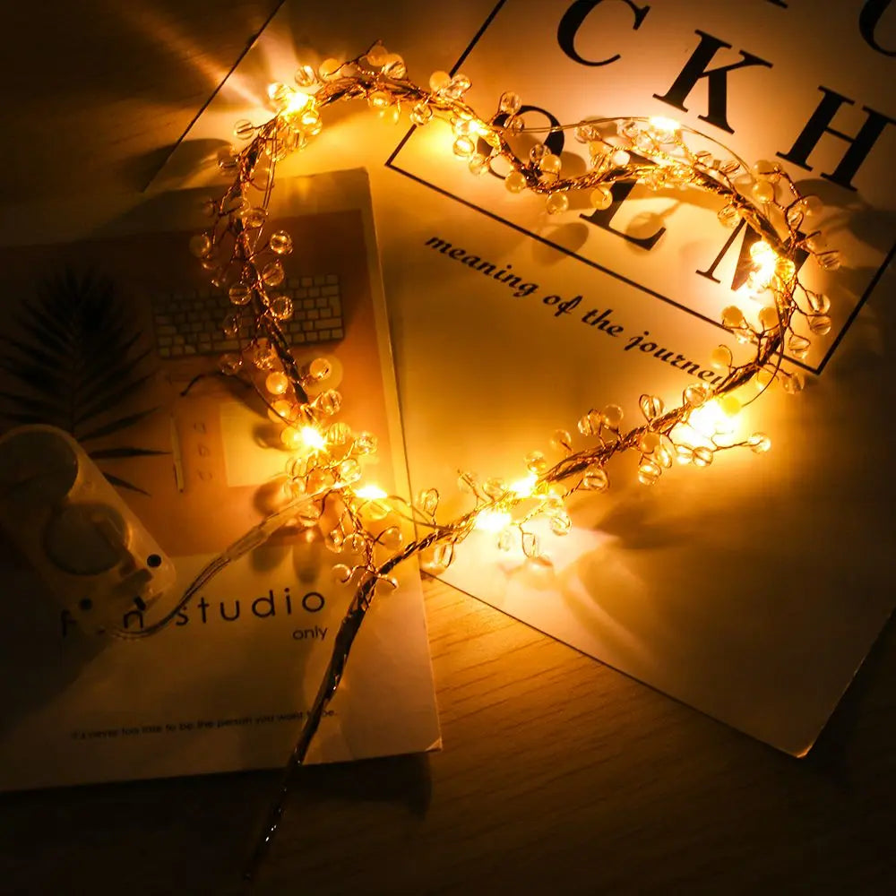 Heart Shape LED Pearl Cake Topper – Baby Happy Birthday Decoration