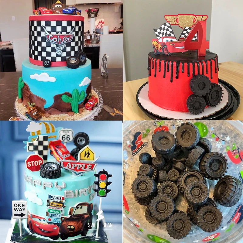 3D Tire & Wheel Silicone Mold – Cake Decorating Tool