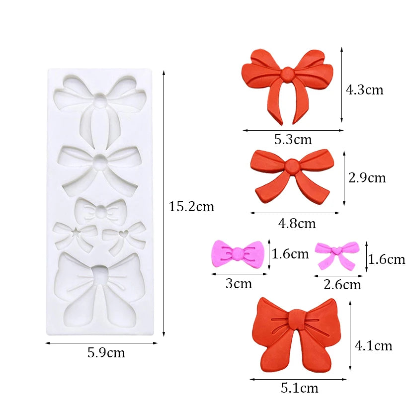 Bow &amp; Bowknot Silicone Mold – Elegant Sugarcraft &amp; Cake Decorating Tool