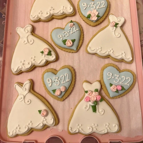 "Bride To Be" & "Mr & Mrs" Wedding Cookie Stamp Set – Elegant Bridal Decor