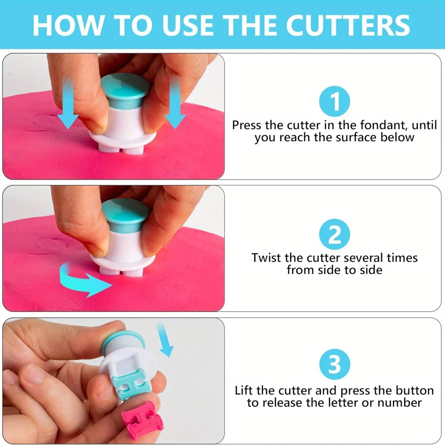 Alphabet & Number Cookie Cutter Set – Personalized Baking & Sticker Kit