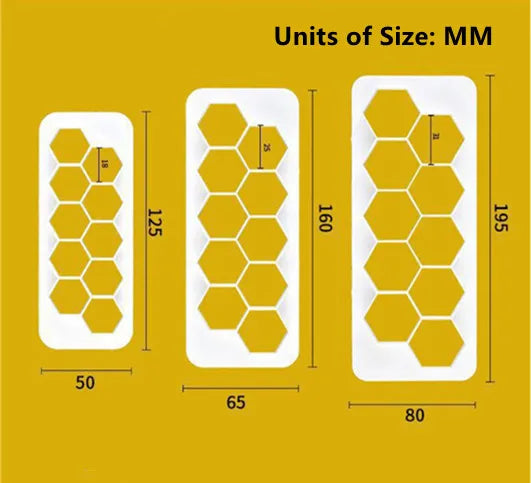 3pcs Geometric Fondant &amp; Cookie Cutter Set – Puzzle Round Cake Mold
