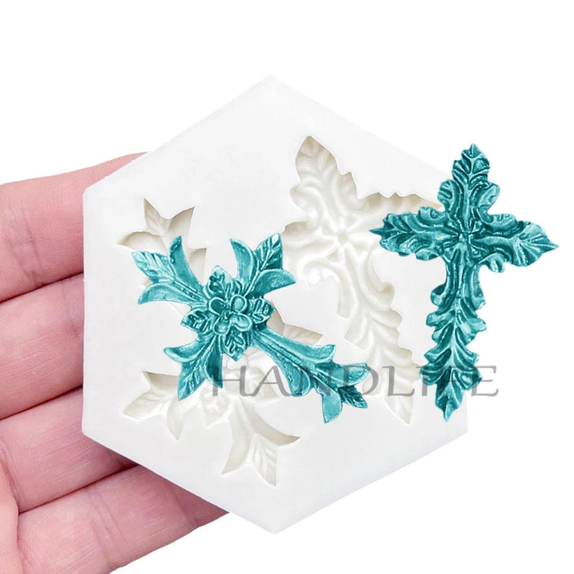 Ornate Cross Easter Silicone Mold – Sacred Sugarcraft & Holiday Tool