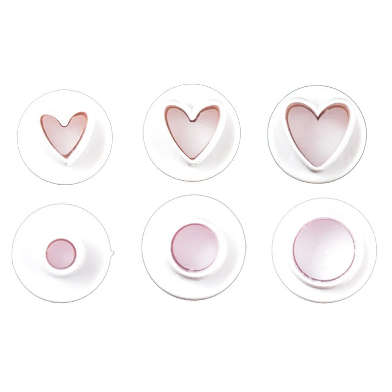 Geometric Pressing Spring Mold Handmade DIY Cutters for Biscuit Cookie Fondant Cake Heart Round Star Square Decorating Tools ZYF