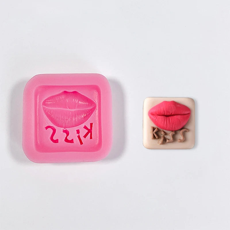 Valentine's Day Red Lip Silicone Mold – Romantic Cake Decorating Tool