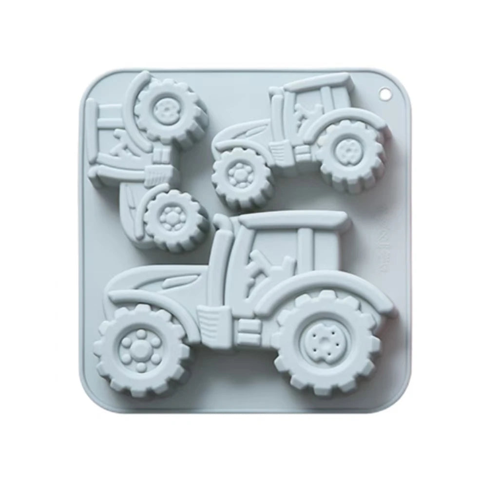 Tractor Silicone Mold – 3 Cavities, Different Sizes