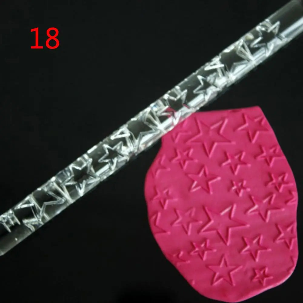 New Acrylic Embossing Rolling Pin – Precision Texture &amp; Pattern Tool