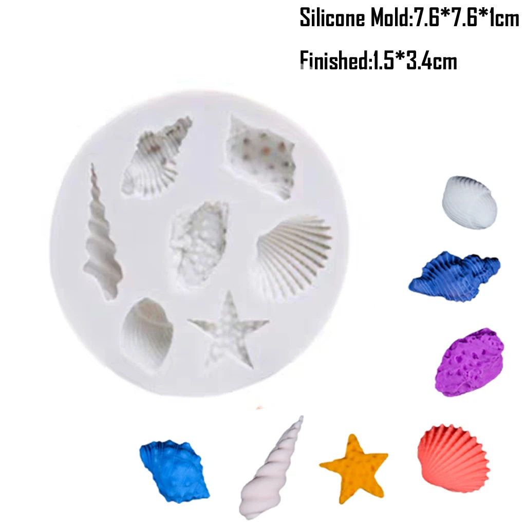 Shell, Starfish &amp; Mermaid Silicone Mold