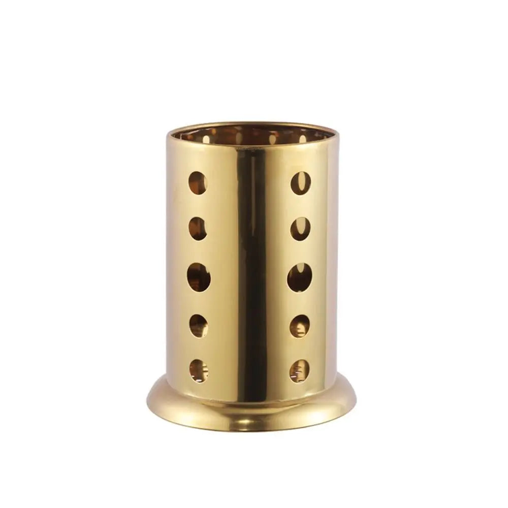 Luxury Gold Stainless Steel Cutlery Organizer | Chopstick & Spoon Drain Rack