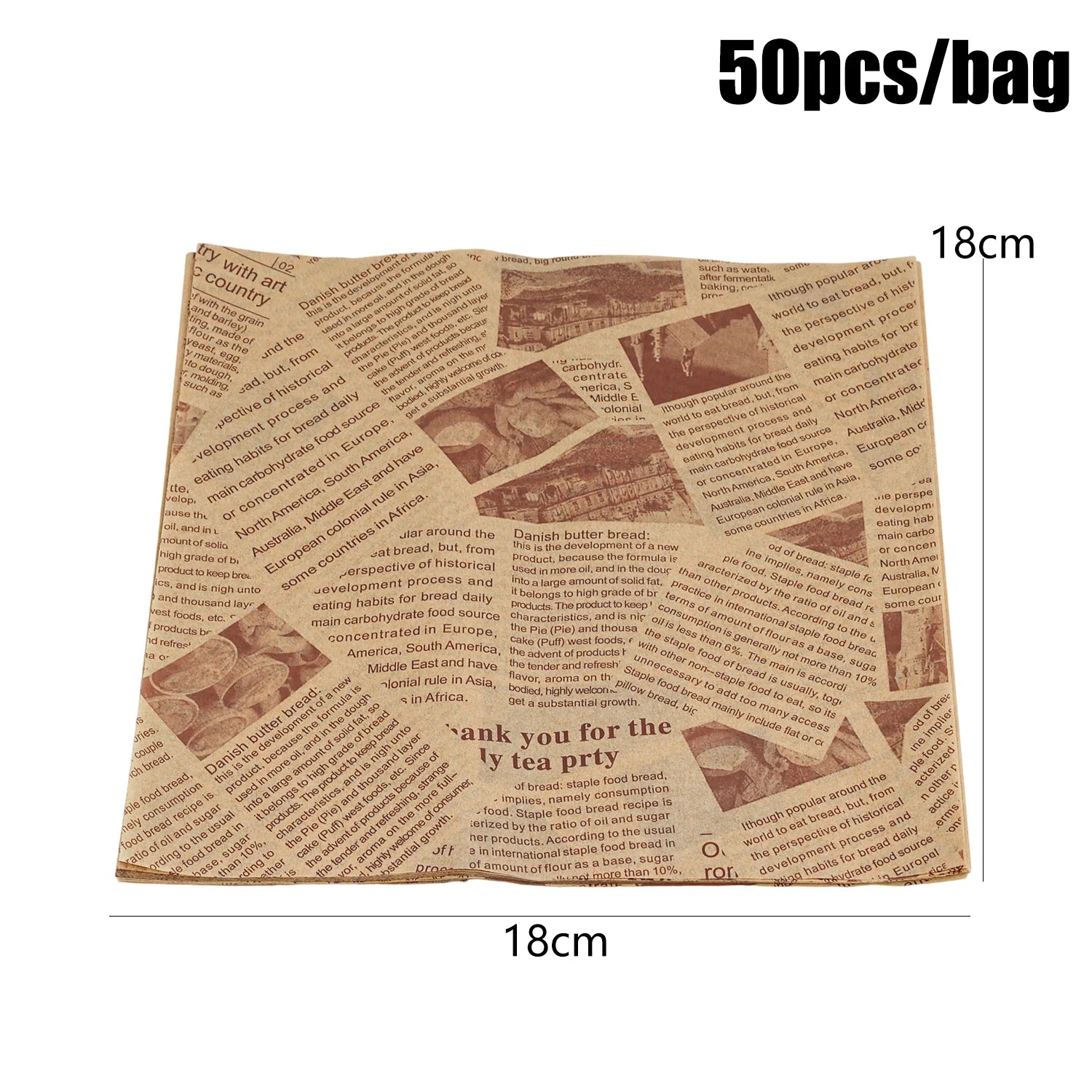 Newspaper Style Oil-Proof Paper