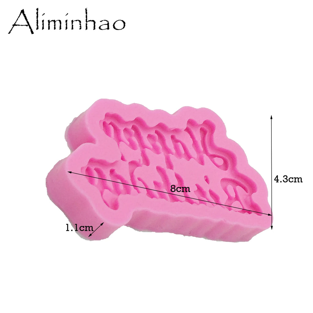 "Happy Birthday" Letters Silicone Mold – Elegant Script Decorating Tool