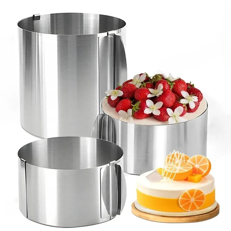 Adjustable Stainless Steel Mousse Ring – Precision Telescopic Baking Tool