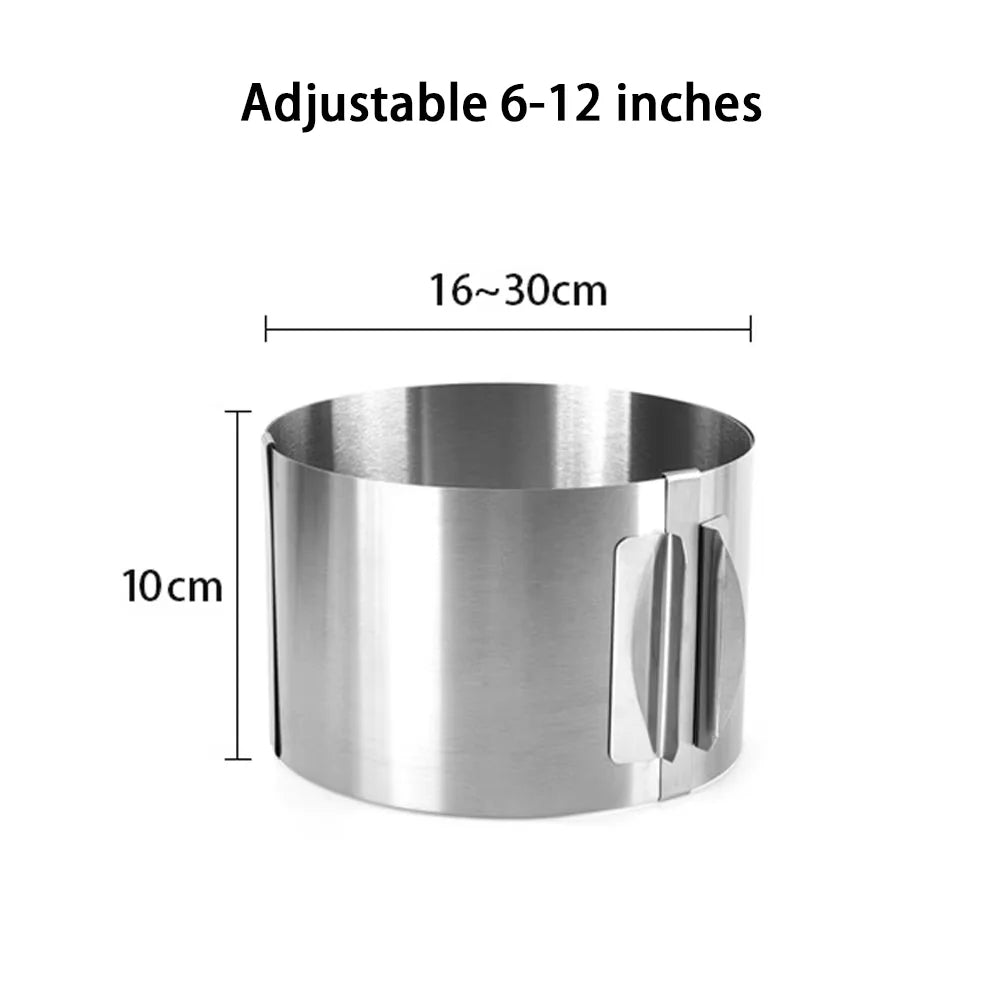 Adjustable Stainless Steel Mousse Ring – Precision Telescopic Baking Tool