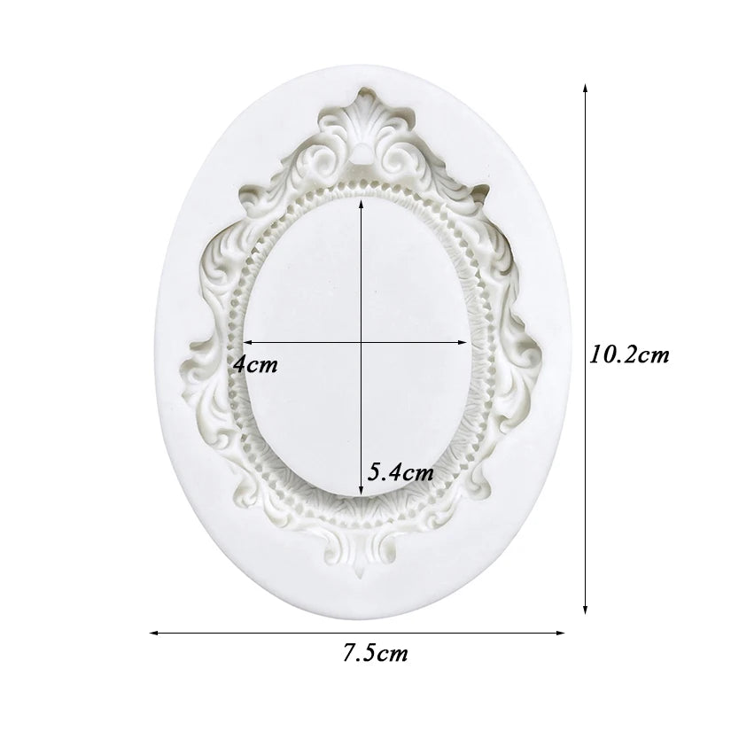 Baroque Style Frame Silicone Mold