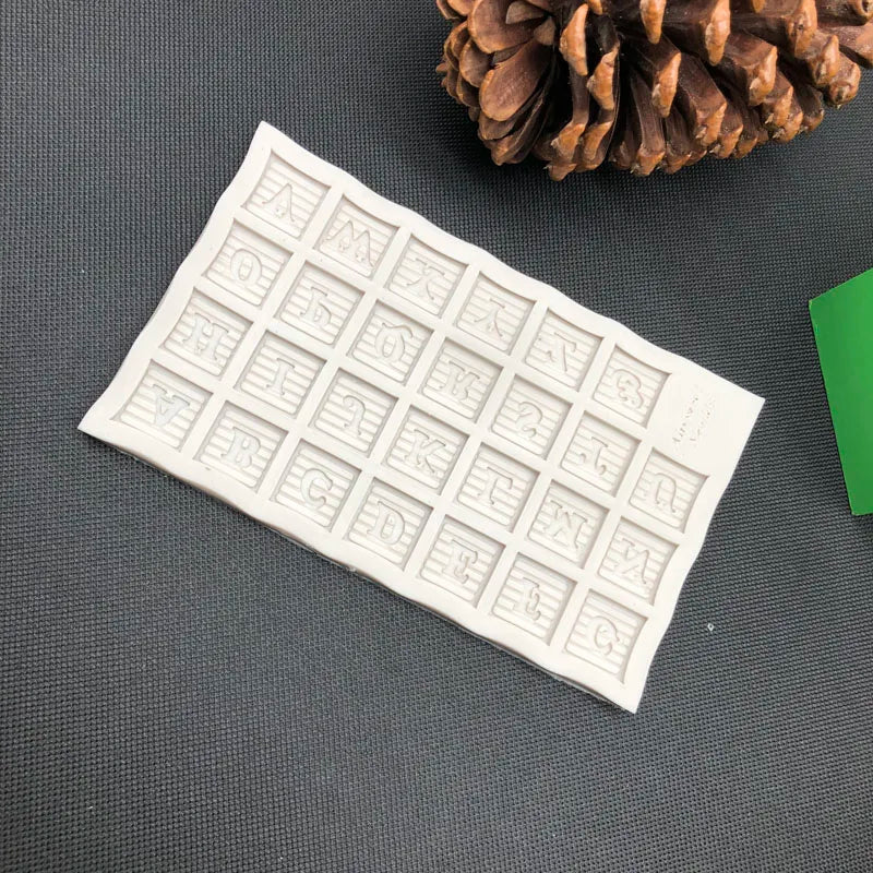 Delicate Letters Alphabet Silicone Mold – DIY Cake & Cookie Decoration