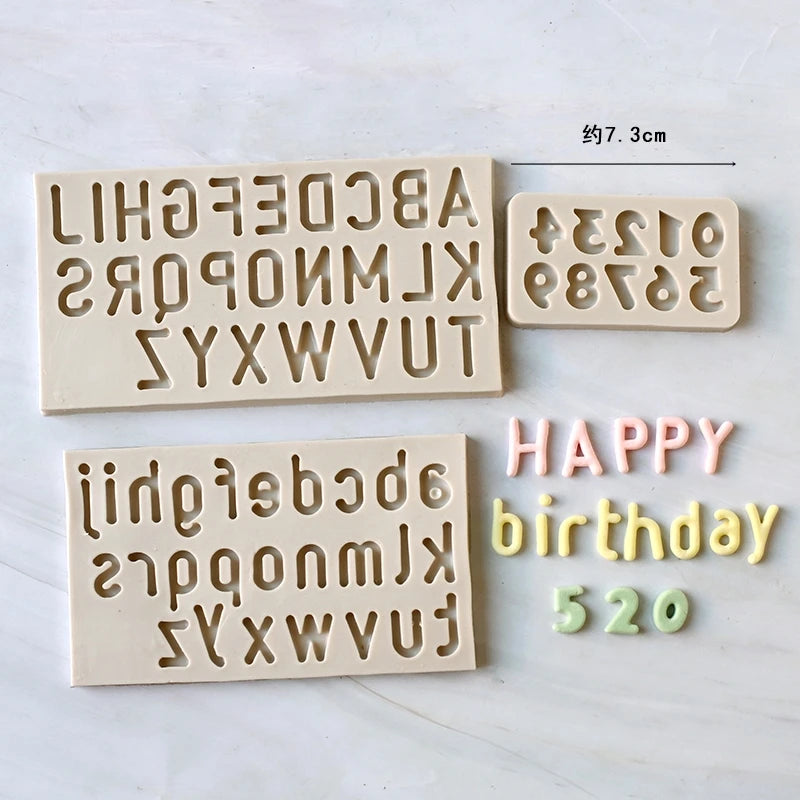 Mirosie Alphabet &amp; Numbers Silicone Mold | Uppercase &amp; Lowercase Set