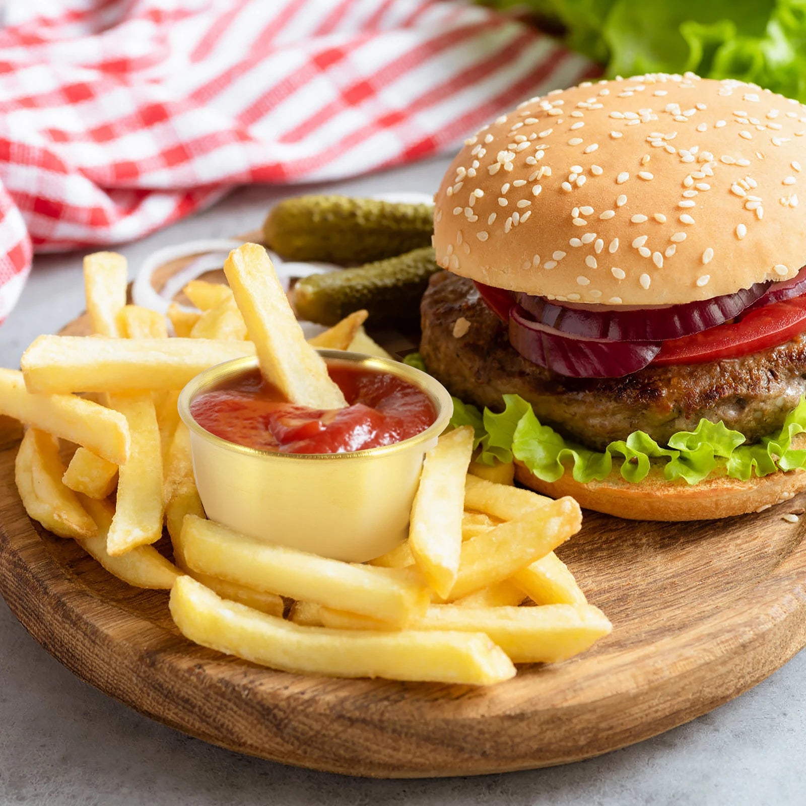 12/24Pcs Stainless Steel Small Sauce Cups – Round Dipping Bowls (45ml / 55ml)