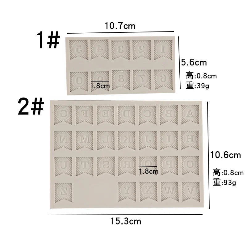 Mirosie Alphabet &amp; Numbers Silicone Mold | Uppercase &amp; Lowercase Set