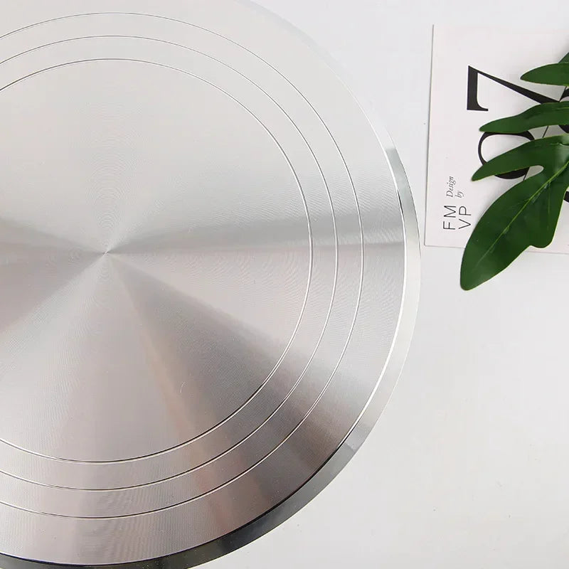 Professional 10-Inch Aluminum Alloy Cake Turntable | Heavy-Duty Rotating Decorating Stand