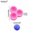 Silicone mold flower, three-piece
