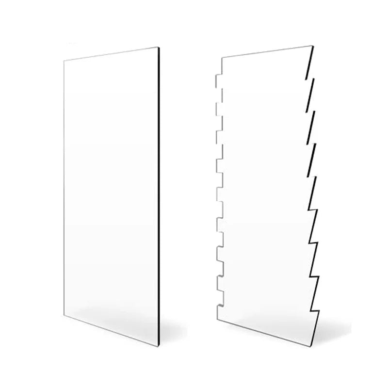 2-Piece Acrylic Cake Scraper Set: Contour Stripe & Smoother Comb