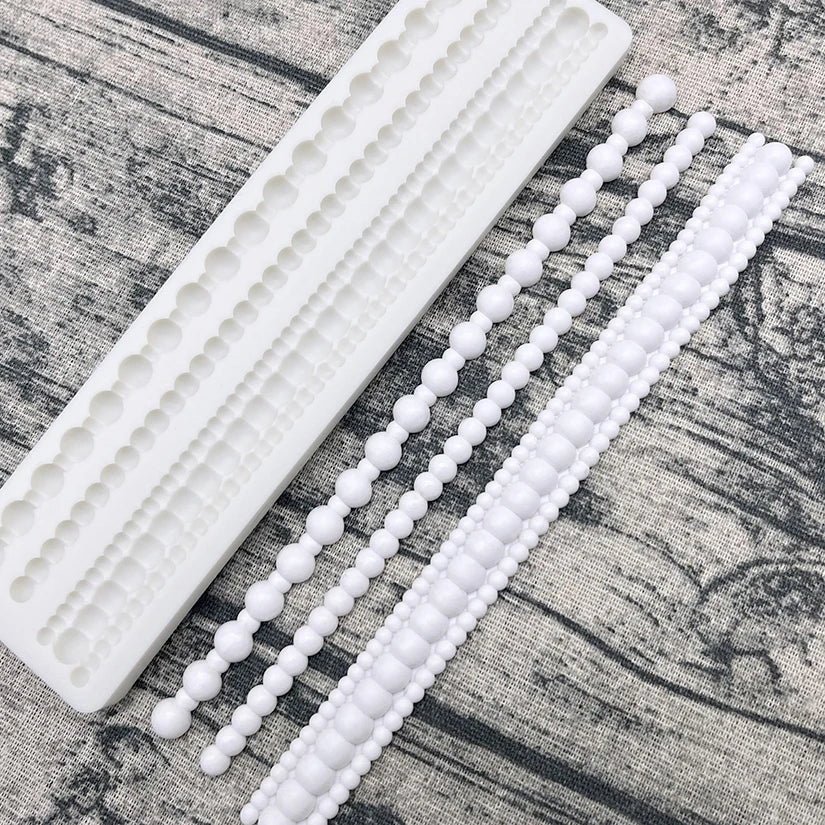 Pearl, Rope & Wave Lace Silicone Mold – Elegant Cake Side Decorating Tool
