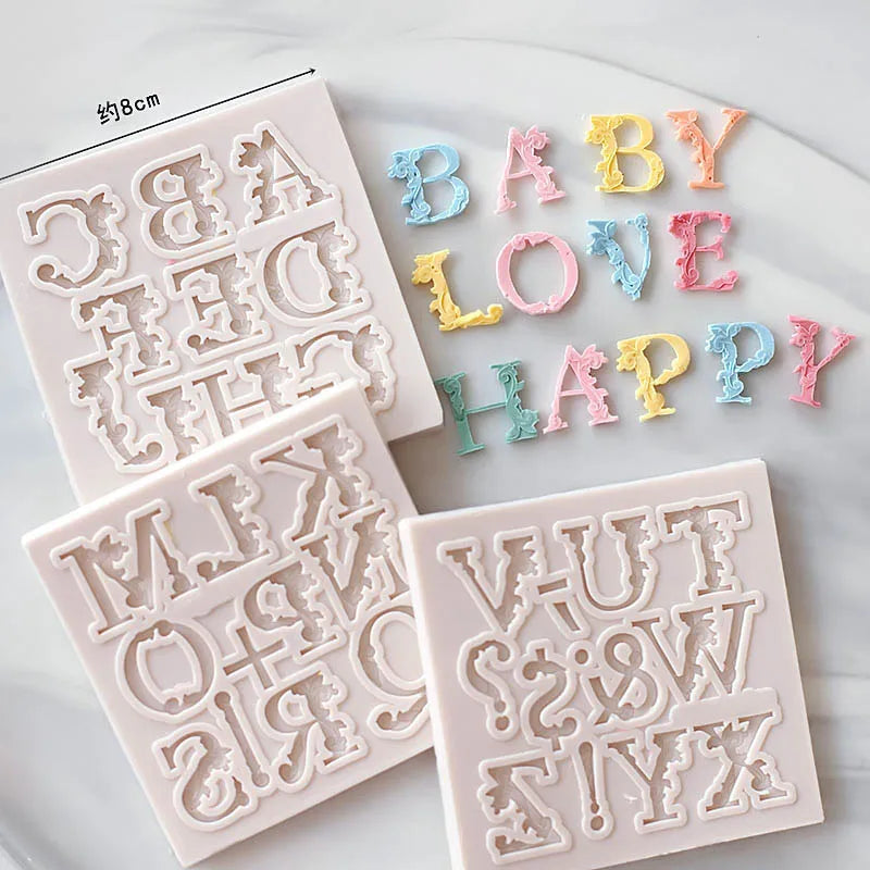 Mirosie Alphabet &amp; Numbers Silicone Mold | Uppercase &amp; Lowercase Set