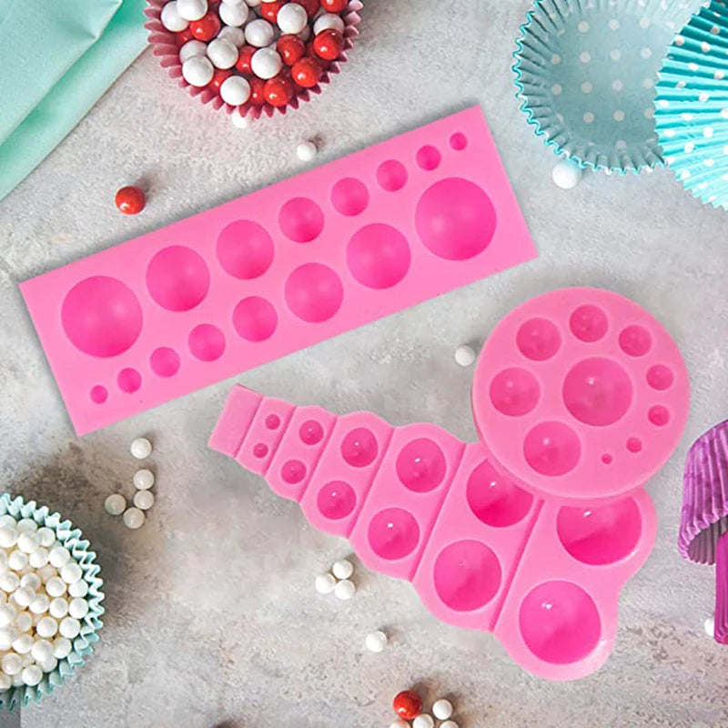 3D Pearl Half-Ball Silicone Mold – Spheres, Domes &amp; Smooth Curves