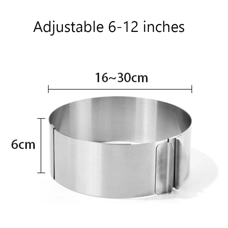 Adjustable Stainless Steel Mousse Ring – Precision Telescopic Baking Tool