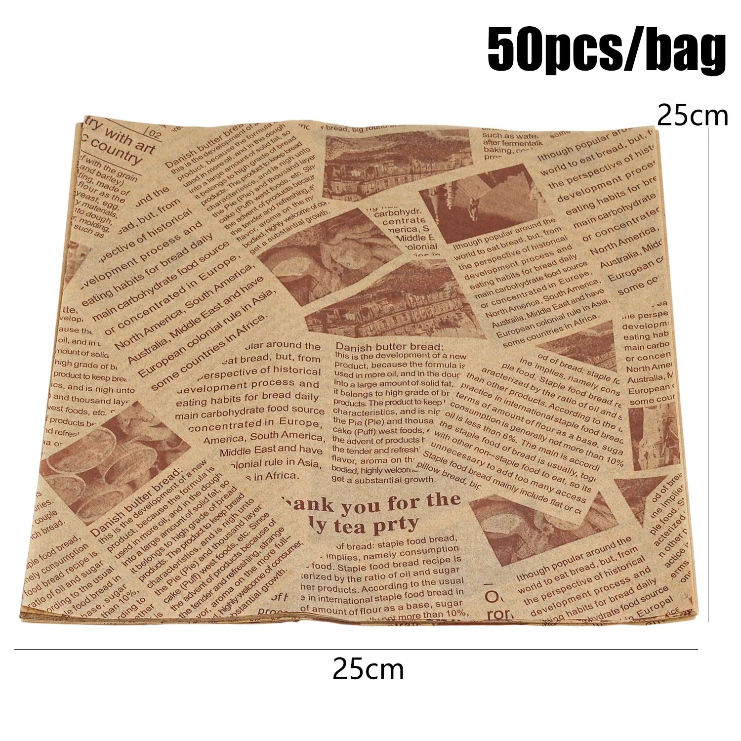 Newspaper Style Oil-Proof Paper