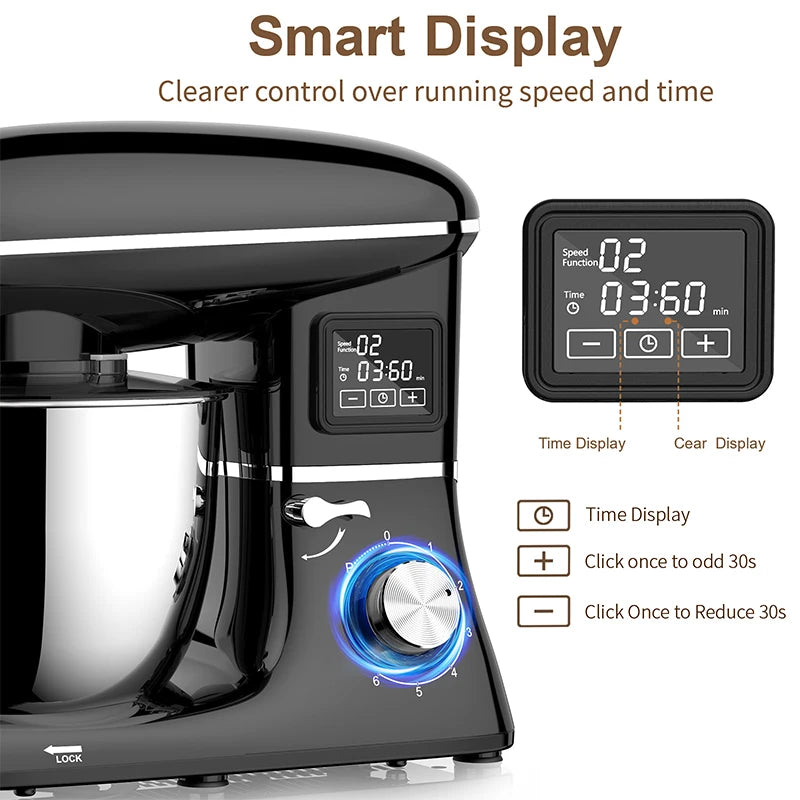 1500W Professional 6.2L Kitchen Stand Mixer – High-Performance Culinary Station