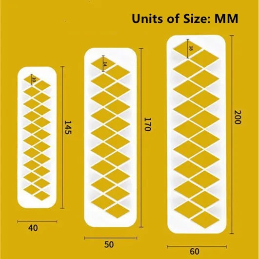 3pcs Geometric Fondant &amp; Cookie Cutter Set – Puzzle Round Cake Mold
