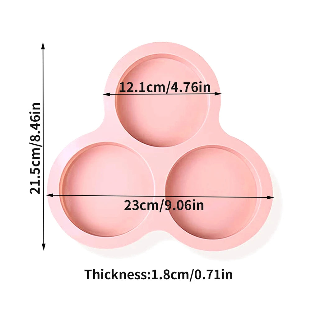 Silicone Egg Mold for Air Fryer – 3-Cavity Reusable Baking Pan