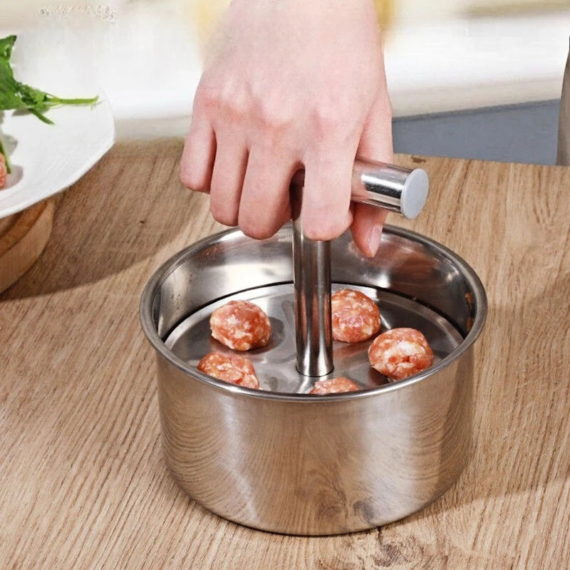 Press Meatball Maker Stainless Steel Meatball Maker Meat Balls Manual Multi-functional Maker Tool Household Kitchen Manual Mold