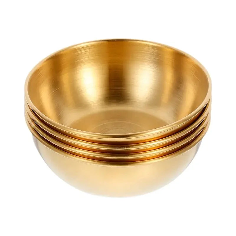 Stainless steel golden sauce plates - condiment and appetizer plates 2 pcs. / 4 pcs.