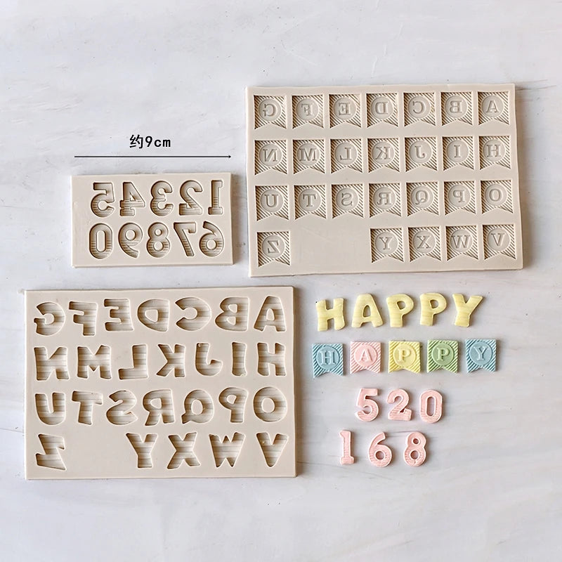 Mirosie Alphabet &amp; Numbers Silicone Mold | Uppercase &amp; Lowercase Set