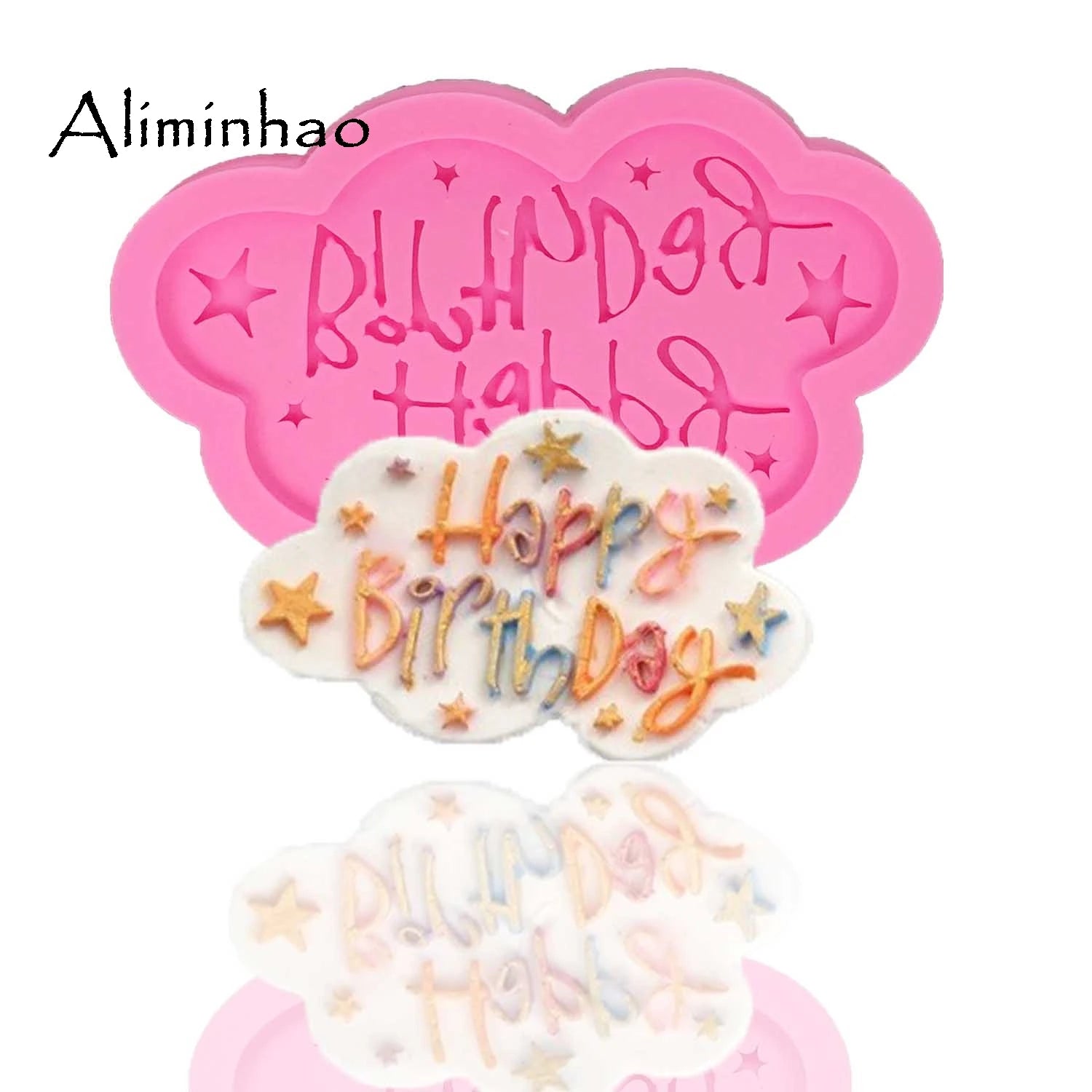 "Happy Birthday" Letters Silicone Mold – Elegant Script Decorating Tool