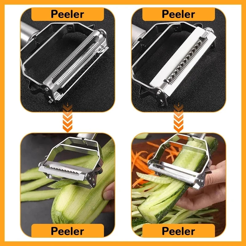 Stainless Steel Double-Head Vegetable Peeler – Multi-Function Kitchen Tool