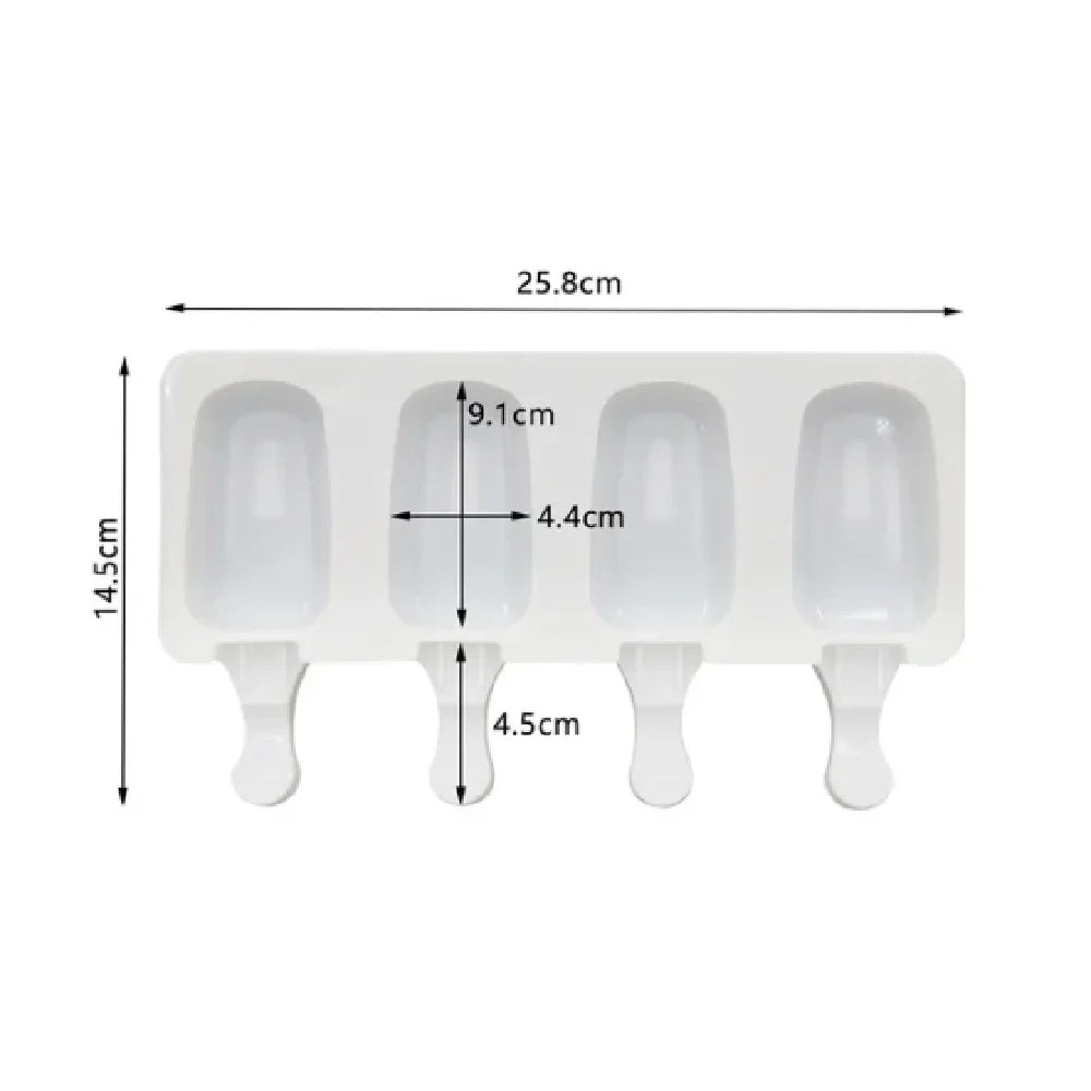 Popsicles Molds with 50pcs Wooden Popsicles Sticks Easy-Release Silicone Ice Pop Molds Making Ice Cream BPA Free Moulds