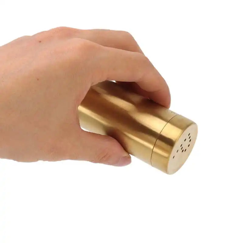 2Pcs Gold Stainless Steel Spice Shaker Set | Rustproof Seasoning Jars