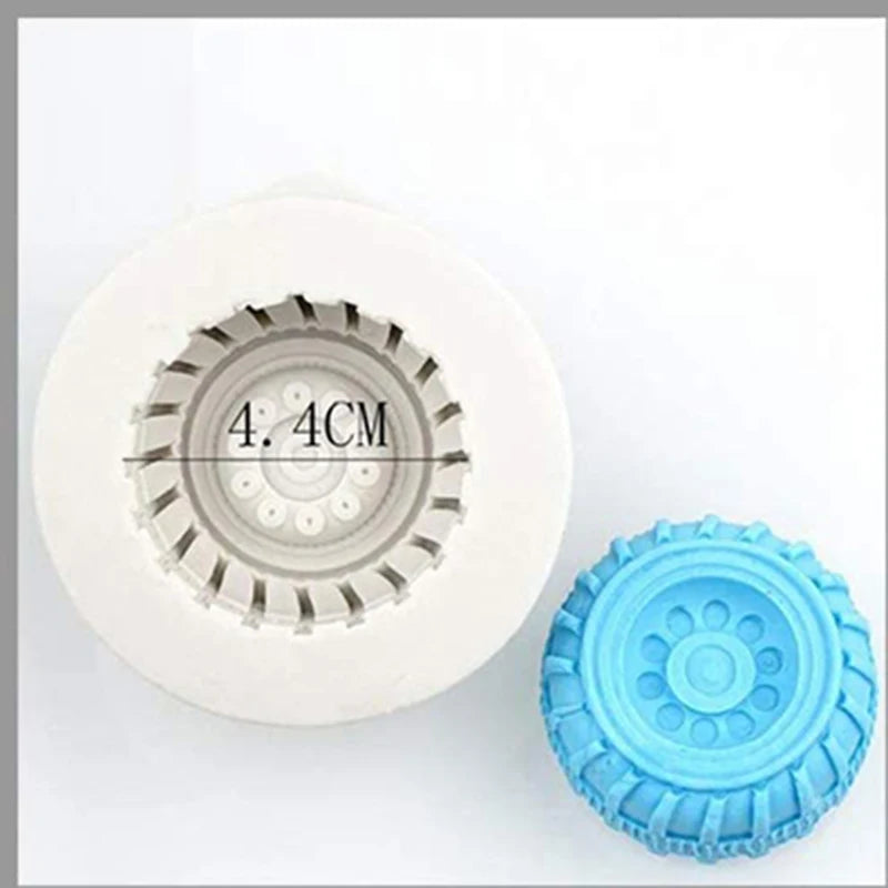 3D Tire & Wheel Silicone Mold – Cake Decorating Tool