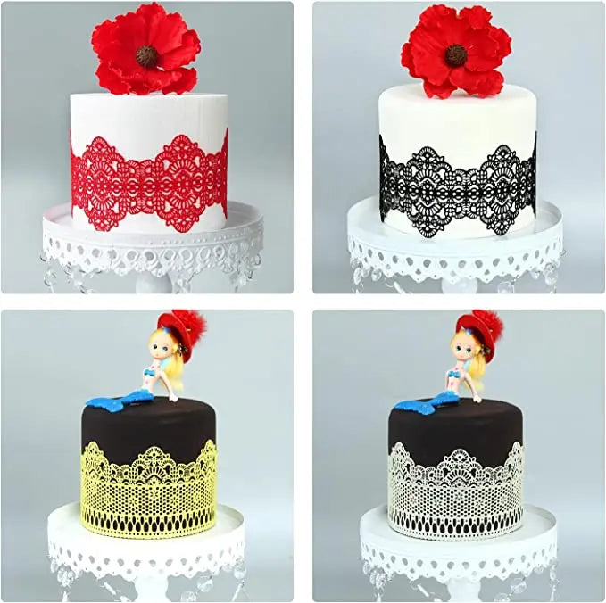 Wedding Fondant Lace Mat – Elegant Flower Pattern Chantilly Mold